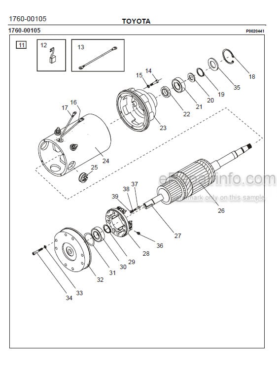 Photo 1 - Toyota 7SM16D Spare Parts Catalogue Powered Pallet Stacker 243234 SN963650-