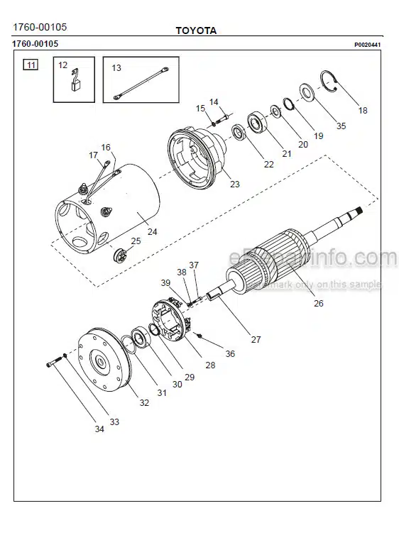 Photo 1 - Toyota 7SM16D Spare Parts Catalogue Powered Pallet Stacker 243234 SN963650-