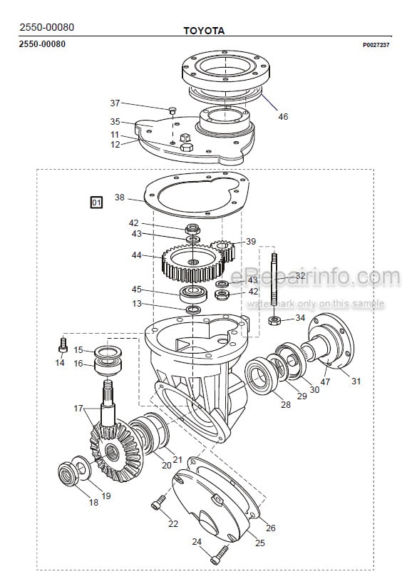 Photo 1 - Toyota 7SM16D Spare Parts Catalogue Powered Pallet Stacker 244849 SN970566-