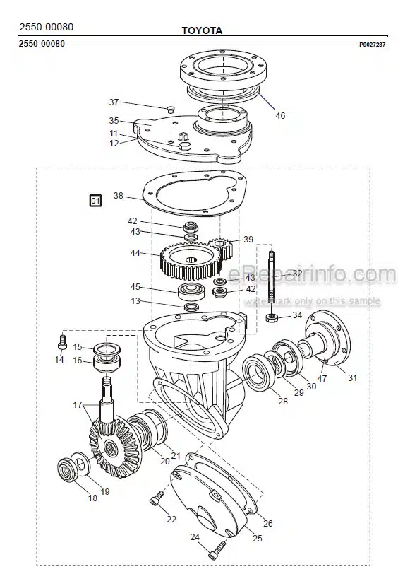 Photo 1 - Toyota 7SM16D Spare Parts Catalogue Powered Pallet Stacker 244849 SN970566-