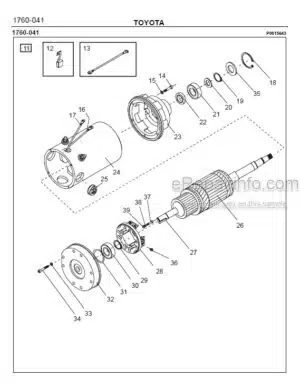 Photo 5 - Toyota 7SM16D Spare Parts Catalogue Powered Pallet Stacker 202996 SN440950-