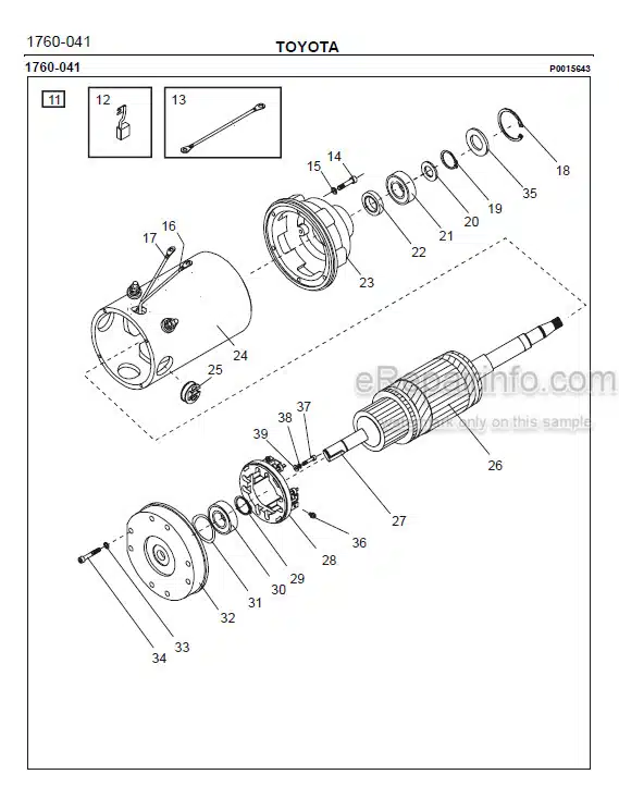 Photo 1 - Toyota 7SM16D Spare Parts Catalogue Powered Pallet Stacker 183696 SN437050-