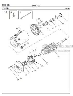 Photo 5 - Toyota 7SM16D Spare Parts Catalogue Powered Pallet Stacker 209627 SN560555-