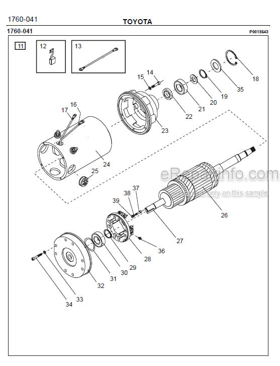 Photo 1 - Toyota 7SM16D Spare Parts Catalogue Powered Pallet Stacker 202996 SN440950-