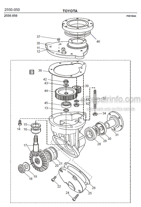 Photo 1 - Toyota 7SM16D Spare Parts Catalogue Powered Pallet Stacker 209627 SN560555-