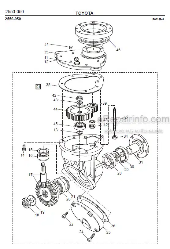 Photo 1 - Toyota 7SM16D Spare Parts Catalogue Powered Pallet Stacker 209627 SN560555-