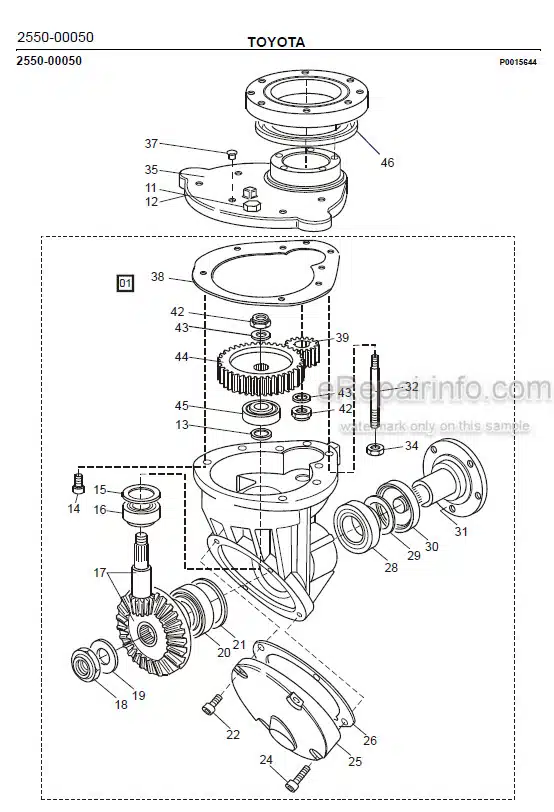 Photo 1 - Toyota 7SM16D Spare Parts Catalogue Powered Pallet Stacker 210508 SN570989-