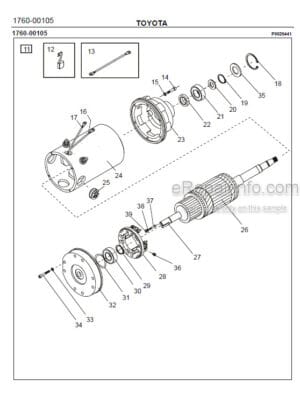 Photo 9 - Toyota 7SM16D Spare Parts Catalogue Powered Pallet Stacker 216444 SN704423-