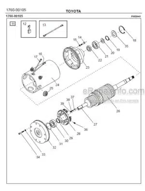 Photo 6 - Toyota 7SM16D Spare Parts Catalogue Powered Pallet Stacker 210508 SN570989-