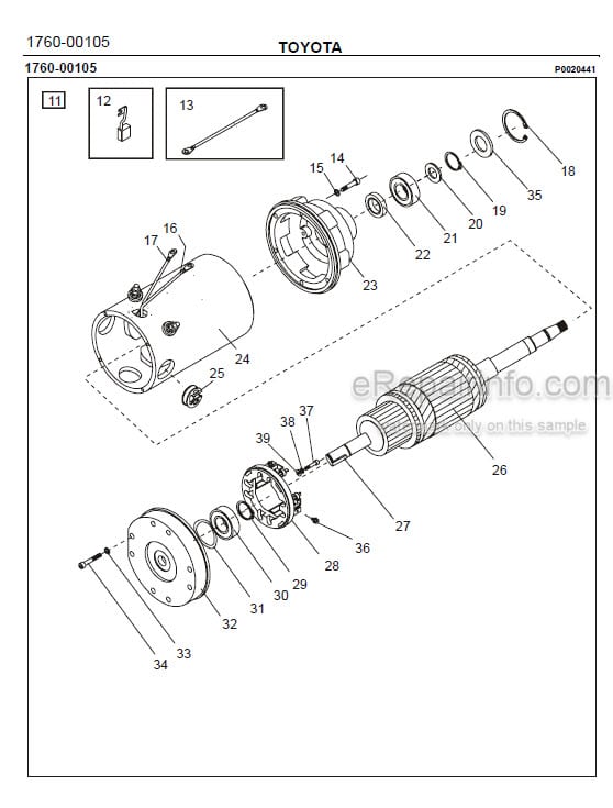 Photo 1 - Toyota 7SM16D Spare Parts Catalogue Powered Pallet Stacker 216444 SN704423-