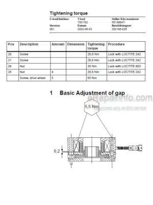 Photo 1 - Toyota 7SM Series Service Guide Powered Pallet Stacker 202185-040 SN551390-