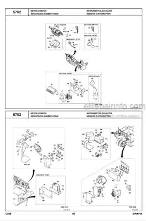 Photo 5 - Toyota 8FBMT15 8FBMT16 8FBMT18 8FBMT20 Parts Catalog Forklift G853-2