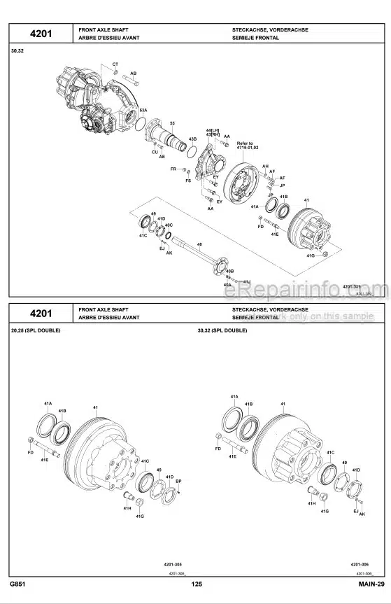 Photo 1 - Toyota 8FGCU20 To 8FGU32 Parts Catalog Forklift G851-3