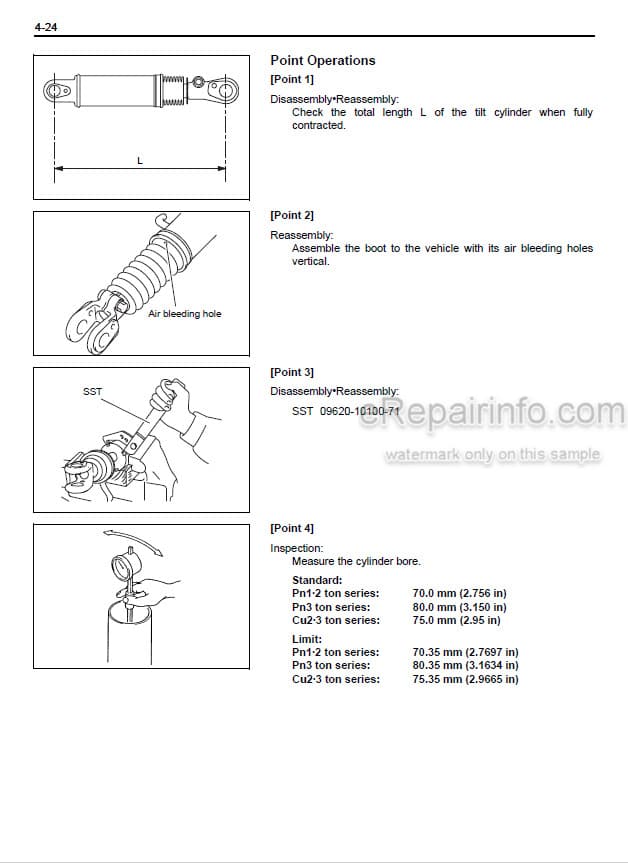 Photo 1 - Toyota 8FGU15 To 8FGCU32 Repair Manual Supplement Forklift CU066