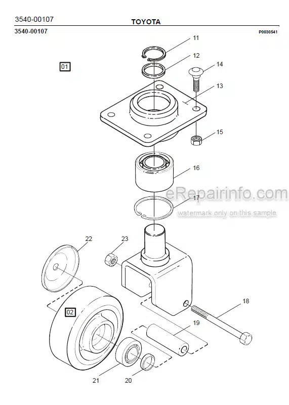 Photo 1 - Toyota 8PM14 8PM16 8PM18 Spare Parts Catalogue Powered Pallet Truck 7500534 SN6053221-