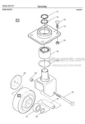 Photo 5 - Toyota 8PM25 Spare Parts Catalogue Powered Pallet Truck 7500536 SN6053221-