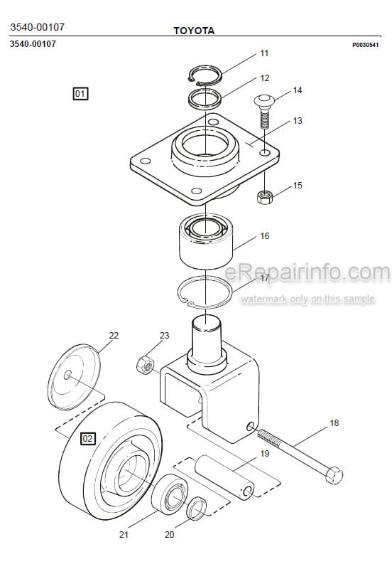 Photo 1 - Toyota 8PM20 Spare Parts Catalogue Powered Pallet Truck 7500535 SN6053221-