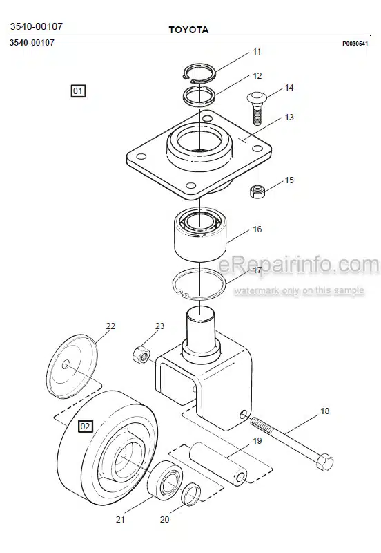 Photo 1 - Toyota 8PM20 Spare Parts Catalogue Powered Pallet Truck 7500535 SN6053221-