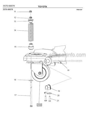 Photo 1 - Toyota 8PM25 Spare Parts Catalogue Powered Pallet Truck 7500536 SN6053221-