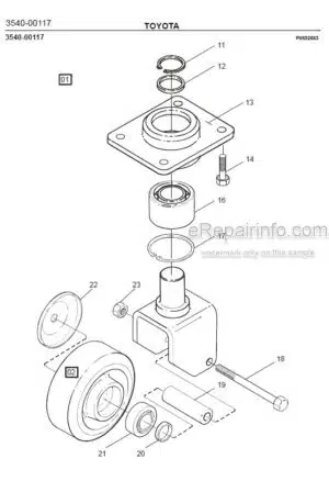 Photo 6 - Toyota 8SM10 8SM12 8SM14 Spare Parts Catalogue Powered Pallet Stacker 7504168 SN6065409-