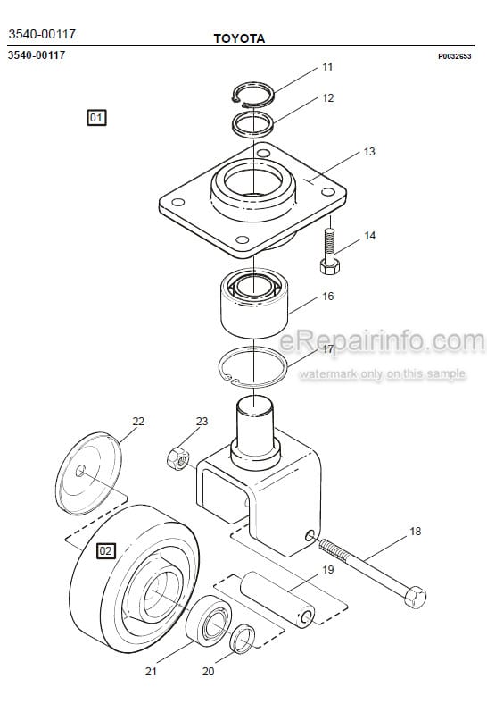 Photo 1 - Toyota 8SM12F 8SM14F 8SM20D Spare Parts Catalogue Powered Pallet Stacker 7504183 SN6065409-