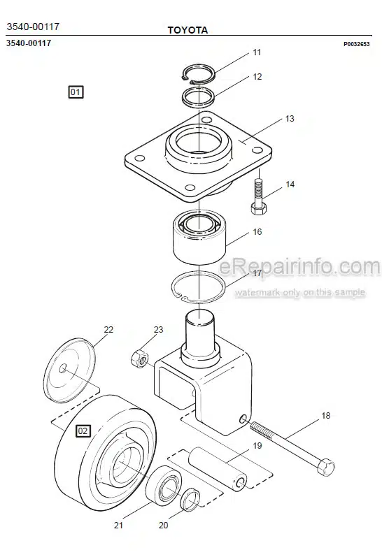 Photo 1 - Toyota 8SM12F 8SM14F 8SM20D Spare Parts Catalogue Powered Pallet Stacker 7504183 SN6065409-