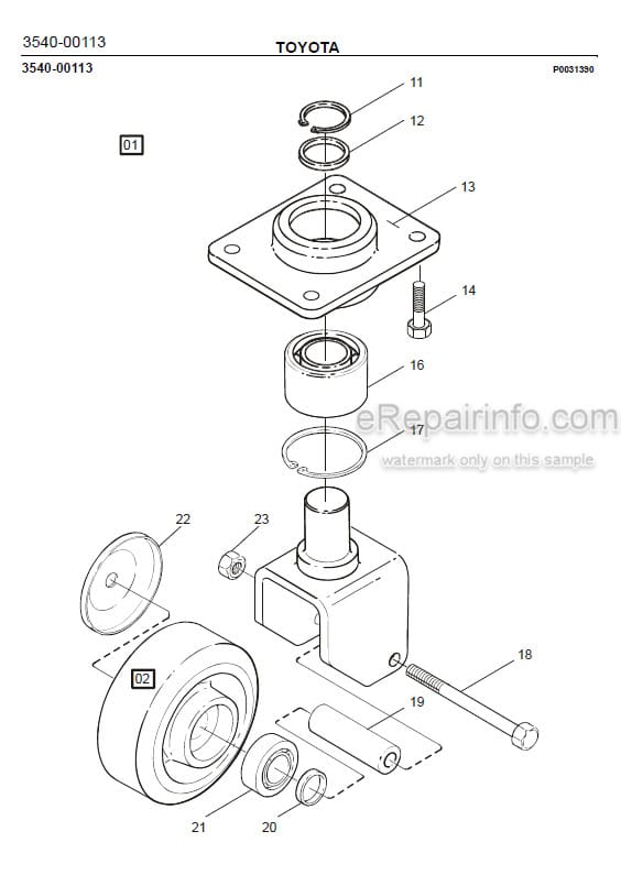Photo 1 - Toyota 8SM12F 8SM14F Spare Parts Catalogue Powered Pallet Stacker 7502494 SN6061850-