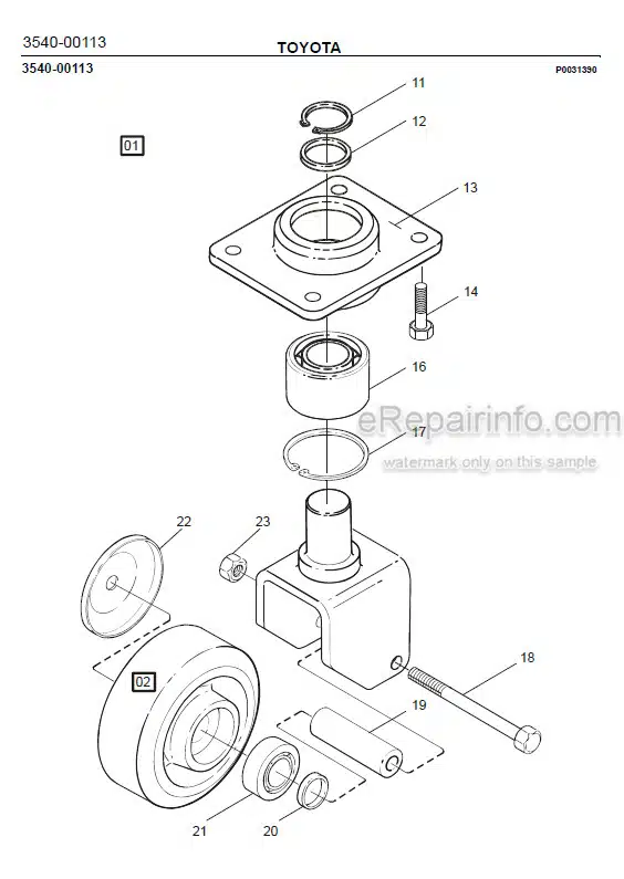 Photo 1 - Toyota 8SM12F 8SM14F Spare Parts Catalogue Powered Pallet Stacker 7502494 SN6061850-