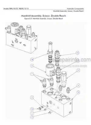 Photo 9 - Toyota 9BRU18 9BRU23 9BDRU13 9BDRU15 Parts Catalog Reach Truck 00715-00160-15