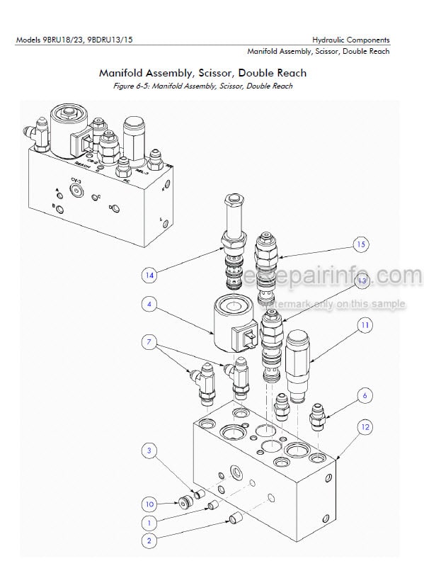 Photo 1 - Toyota 9BRU18 9BRU23 9BDRU13 9BDRU15 Parts Catalog Reach Truck 00715-00160-15