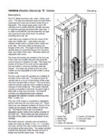 Photo 4 - Toyota E Series Service Manual Electric Stand Up Carrier