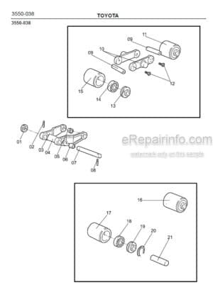 Photo 5 - Toyota PM14 PM16 PM20 Spare Parts Catalogue Powered Pallet Truck 168526 SN335439-