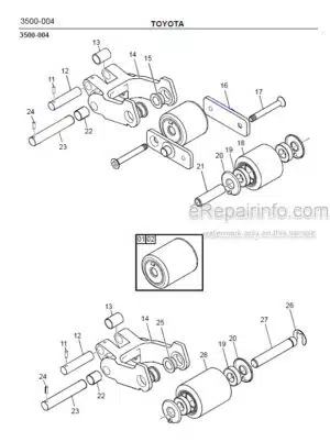 Photo 1 - Toyota PML20 Spare Parts Catalogue Powered Pallet Truck 168584 SN340960-