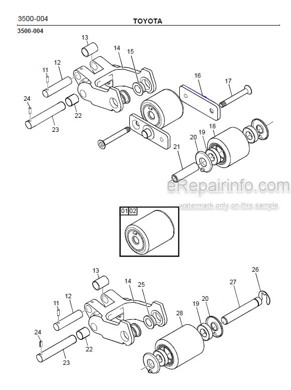 Photo 1 - Toyota PML20 Spare Parts Catalogue Powered Pallet Truck 168584 SN340960-