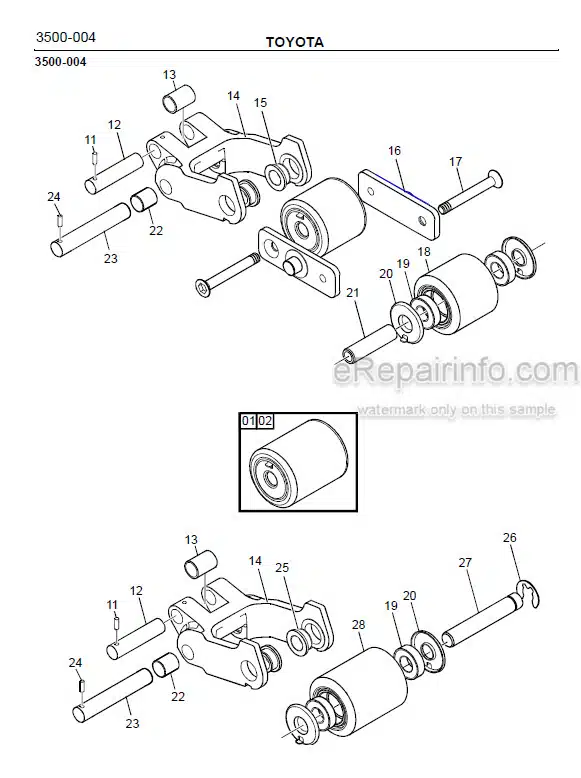 Photo 1 - Toyota PML20 Spare Parts Catalogue Powered Pallet Truck 168584 SN340960-