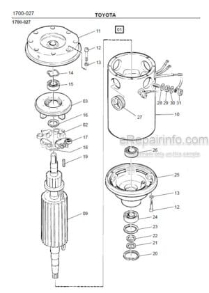Photo 3 - Toyota PMO15 Spare Parts Catalogue Order Picker Truck 168407 SN335439-