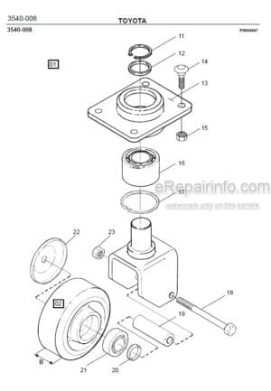 Photo 5 - Toyota 7SLL12.5 7SLL16 Spare Parts Catalogue Powered Pallet Stacker 221276 SN738240-