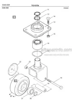 Photo 5 - Toyota 7SLL12.5 7SLL16 Spare Parts Catalogue Powered Pallet Stacker 221276 SN738240-