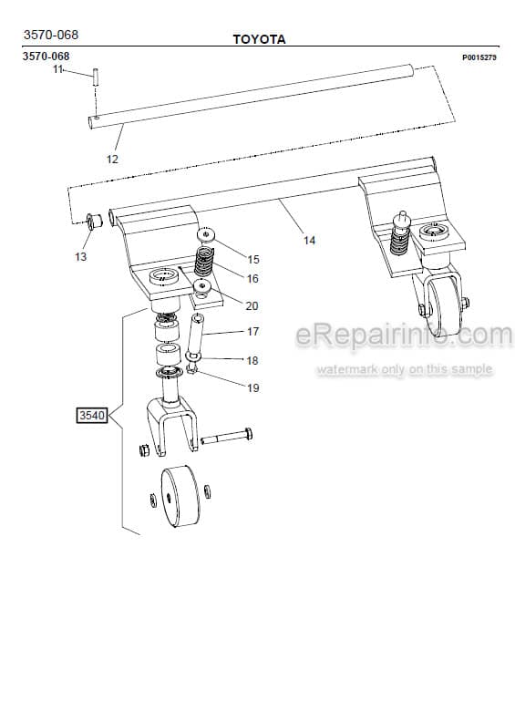 Photo 1 - Toyota PP13 Spare Parts Catalogue Powered Pallet Truck 202750 SN553268-
