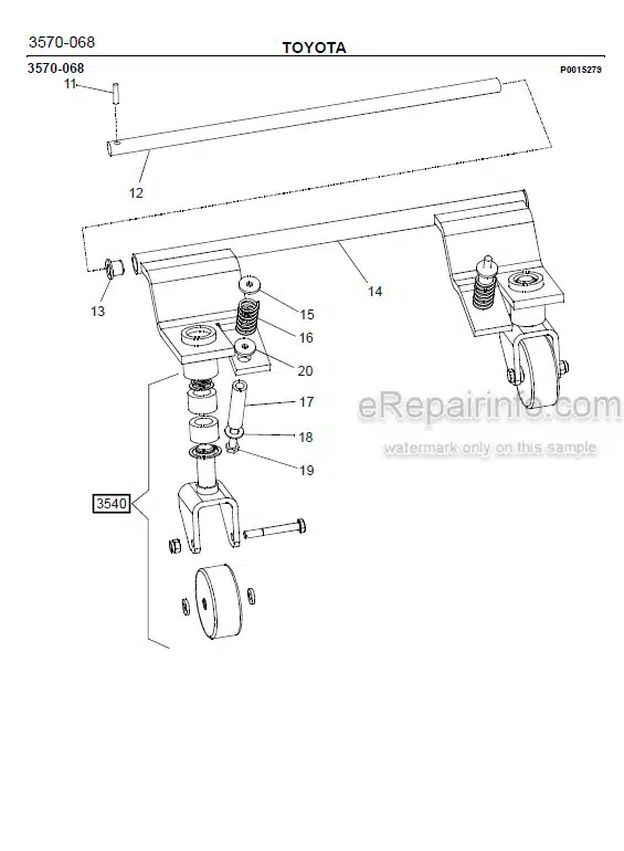 Photo 1 - Toyota PP13 Spare Parts Catalogue Powered Pallet Truck 202750 SN553268-