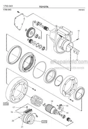 Photo 7 - Toyota PP13 Spare Parts Catalogue Powered Pallet Truck 208585 SN555494-