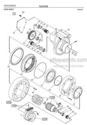 Photo 6 - Toyota PP13 Spare Parts Catalogue Powered Pallet Truck 215205 SN592480-