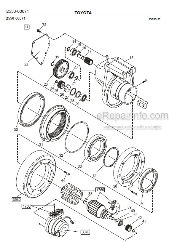 Photo 1 - Toyota PP13 Spare Parts Catalogue Powered Pallet Truck 226046 SN914369-