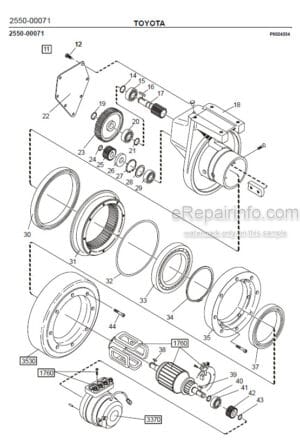 Photo 2 - Toyota PP13 Spare Parts Catalogue Powered Pallet Truck 237390 SN947624-