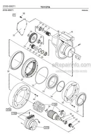 Photo 2 - Toyota PP13 Spare Parts Catalogue Powered Pallet Truck 237390 SN947624-