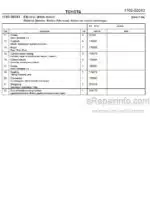 Photo 4 - Toyota PP13 Spare Parts Catalogue Powered Pallet Truck 247336 SN981008-