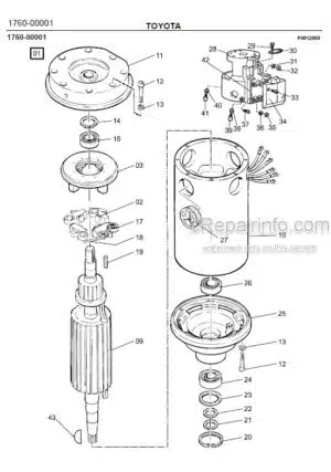 Photo 4 - Toyota SLL12.5F SLL16F Spare Parts Catalogue Powered Pallet Stacker 214077 SN579679-