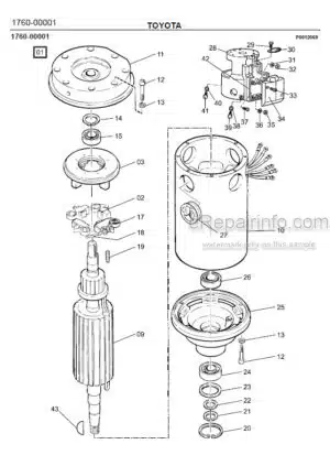 Photo 2 - Toyota SLL12.5F SLL16F Spare Parts Catalogue Powered Pallet Stacker 215793 SN705844-