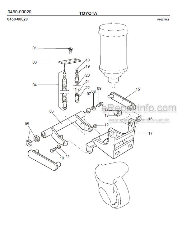 Photo 1 - Toyota SLL12.5F SLL16F Spare Parts Catalogue Powered Pallet Stacker 217004 SN709318-