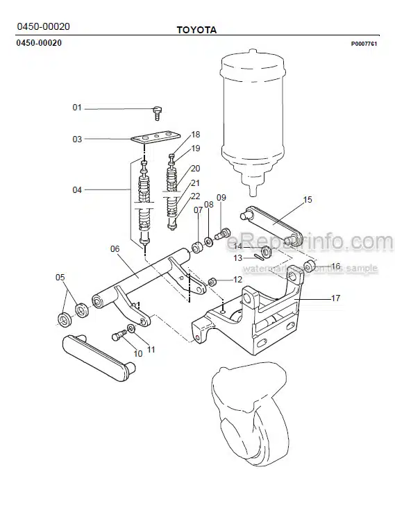 Photo 1 - Toyota SLL12.5F SLL16F Spare Parts Catalogue Powered Pallet Stacker 217004 SN709318-